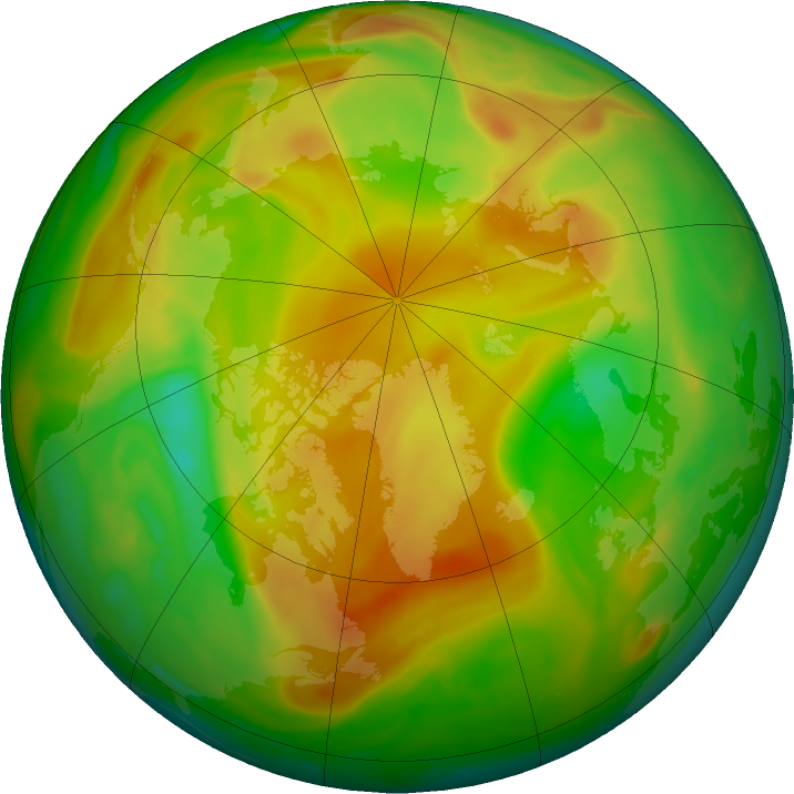 Arctic ozone map for 24 May 2018